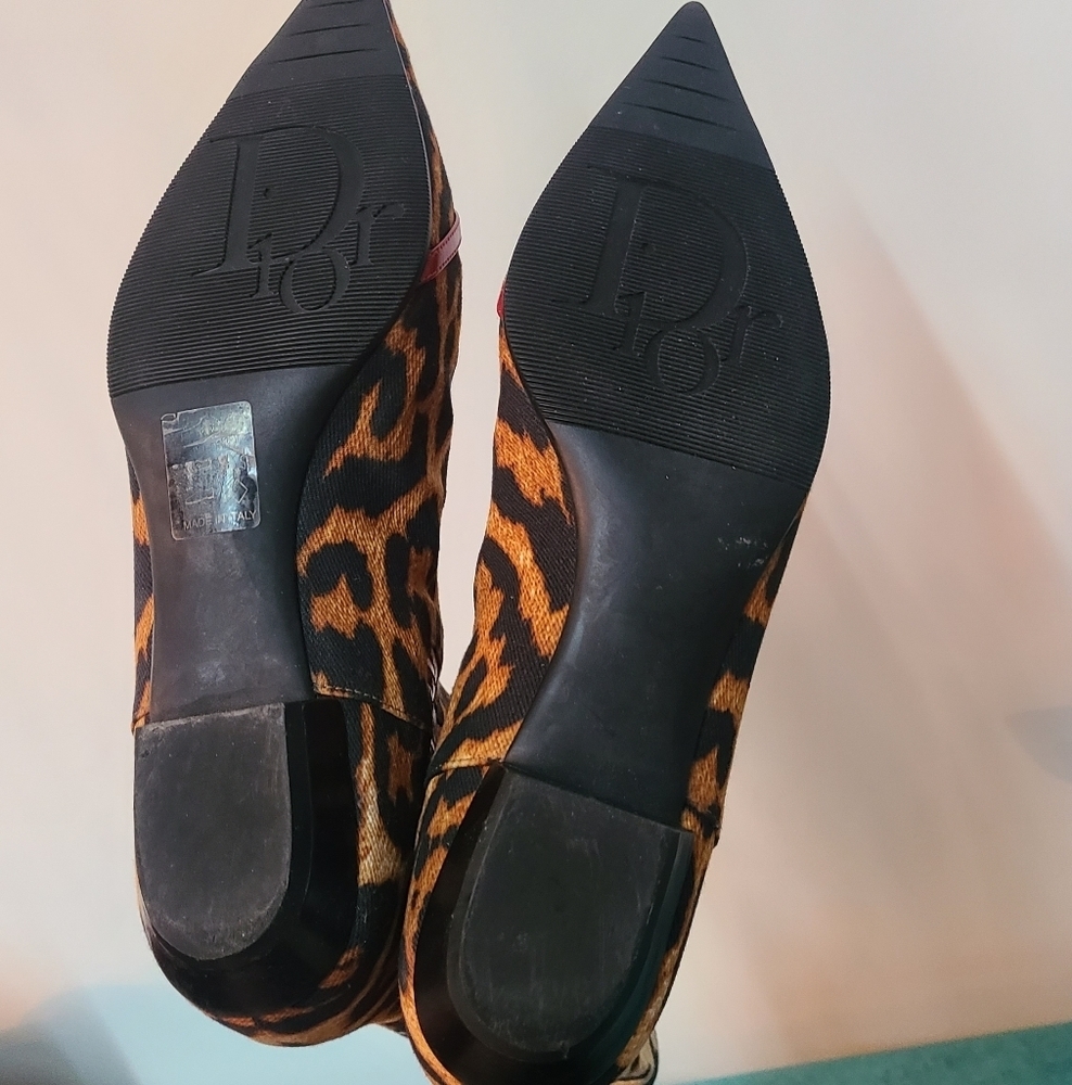 Christian Dior Leopard 🐆 Print Booties European Size 38 - Picture 5 of 14